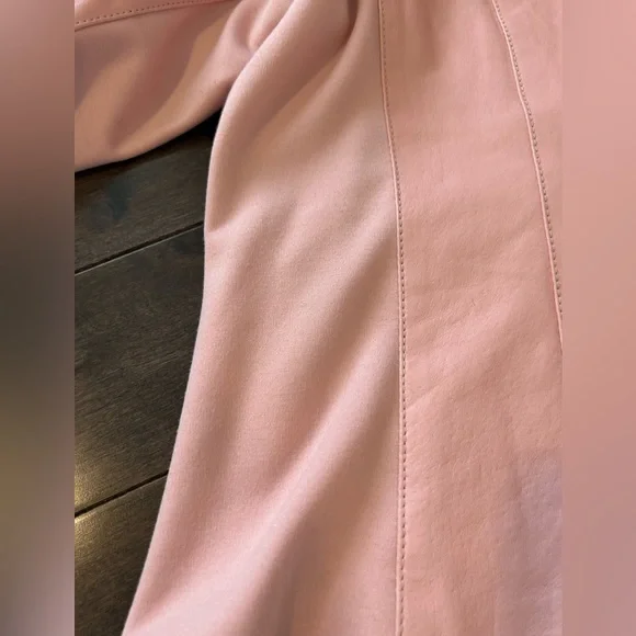 IMAN Pink 100% Genuine Leather Moto Zip Jacket Woman Size Large Large Collar - Picture 3 of 9